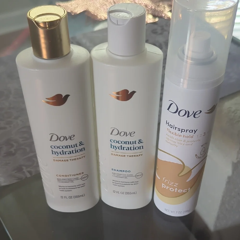 Dove Coconut & Hydration Hair Care Set -New